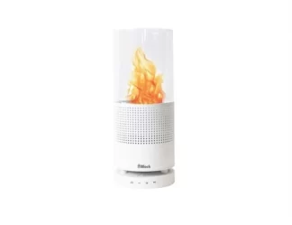 The Flame (Block) - Bluetooth Speaker Portabel mit Feuerglas Weiss o. Schwarz