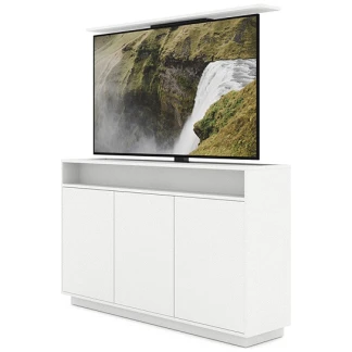 AV-TV Möbel inkl. Liftsystem / Integriertes Funkfernbediensystem, bis 55" - Versch. Farben/Varianten - Weiss Variante Offen