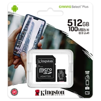 microSDHC/XC-Karte Canvas Select Plus (Kingston) - Micro SD Karte 32GB (HC) ab 64GB (XC) - 512GB inkl. SD Adapter - 512 GB