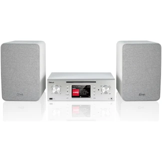 MHF-50 (Block) - Kompaktanlage DAB+/Internetradio/BT/CD mit Regal LS - Weiss