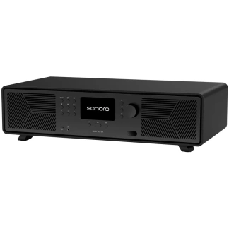 AVATON (Sonoro) - Kompaktes Stereo-Musiksystem mit integriertem Subwoofer - Schwarz (matt) - Schwarz