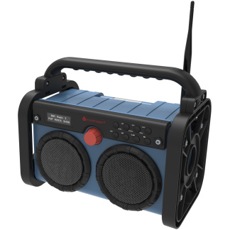 DAB85BL (Soundmaster) - DAB+ Baustellenradio mit Arbeitsleuchte/Akku und Bluetooth