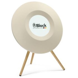 OPUS Smart-Display-Speaker (Audio Block) – Design-Lautsprecher mit 19-Zoll-Display - L, Champagner